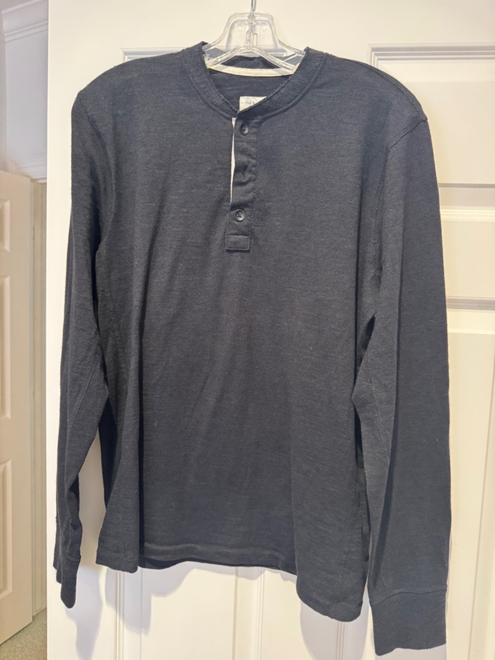 rag & bone Men's Black Long-Sleeve Henley